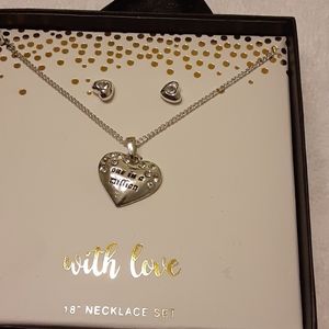 One in a million necklace and earring set